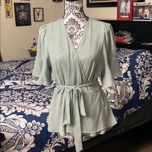 Who what wear wrap top blouse